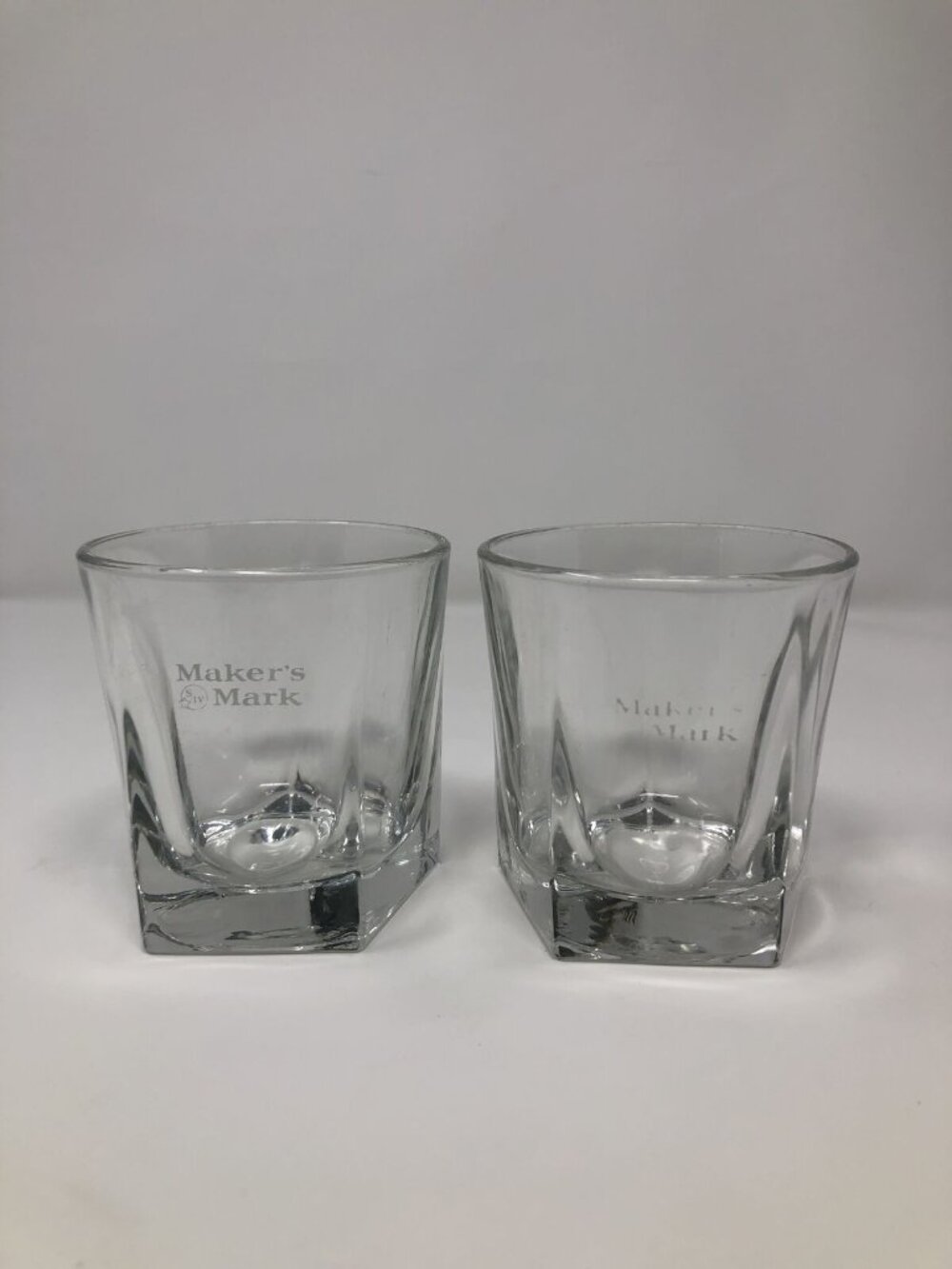 2 Maker's Mark whiskey glasses